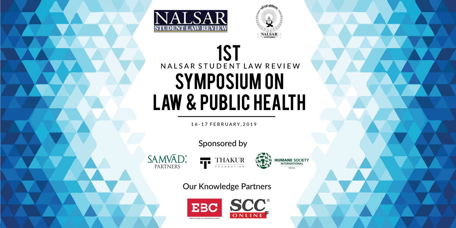 Poster for NSLR Symposium on Law and Public Health, 2019